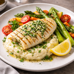 Calamari Steak with Herb Butter